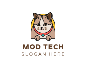 Cute Pet Cat logo design