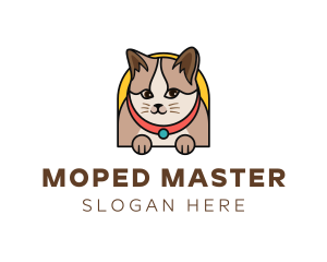 Cute Pet Cat logo design