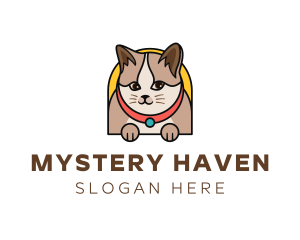 Cute Pet Cat logo design