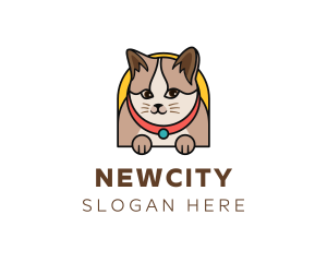 Cute Pet Cat logo design