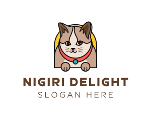 Cute Pet Cat logo design