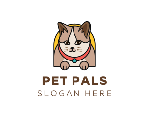 Cute Pet Cat logo design