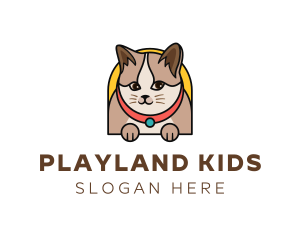 Cute Pet Cat logo design