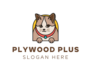 Cute Pet Cat logo design