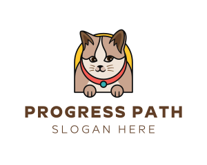 Cute Pet Cat logo design