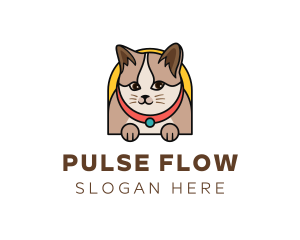 Cute Pet Cat logo design