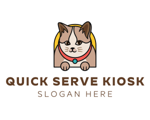 Cute Pet Cat logo design