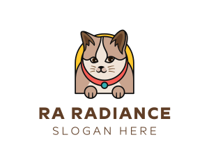 Cute Pet Cat logo design