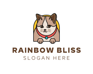 Cute Pet Cat logo design