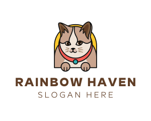 Cute Pet Cat logo design