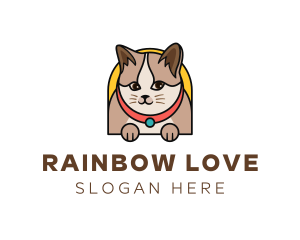 Cute Pet Cat logo design