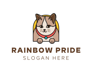 Cute Pet Cat logo design