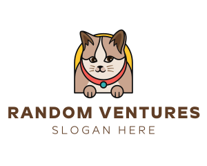 Cute Pet Cat logo design