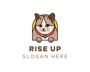 Cute Pet Cat logo design