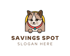 Cute Pet Cat logo design