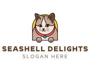 Cute Pet Cat logo design