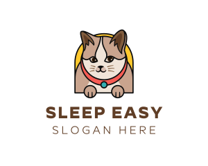 Cute Pet Cat logo design