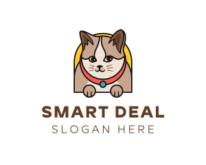 Cute Pet Cat logo design