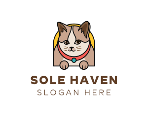 Cute Pet Cat logo design