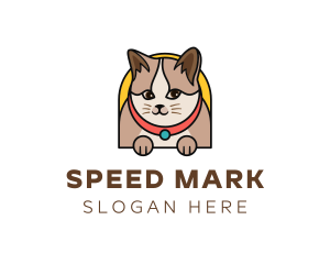 Cute Pet Cat logo design