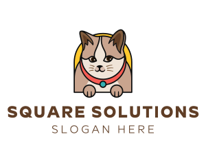 Cute Pet Cat logo design