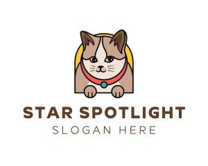 Cute Pet Cat logo design