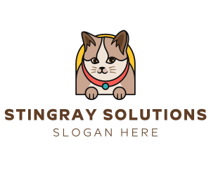 Cute Pet Cat logo design