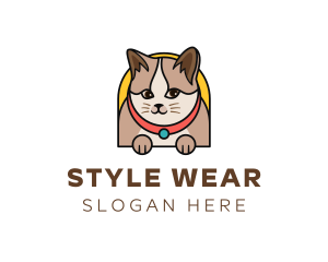 Cute Pet Cat logo design