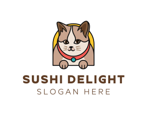 Cute Pet Cat logo design