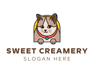 Cute Pet Cat logo design