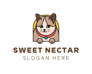 Cute Pet Cat logo design