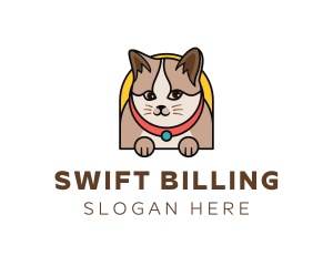 Cute Pet Cat logo design