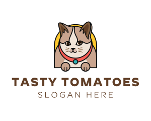 Cute Pet Cat logo design