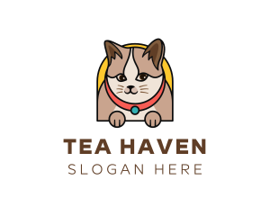 Cute Pet Cat logo design