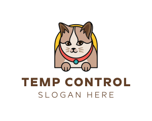 Cute Pet Cat logo design