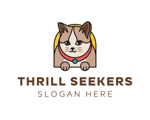 Cute Pet Cat logo design