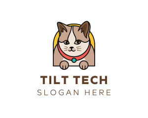 Cute Pet Cat logo design