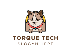 Cute Pet Cat logo design