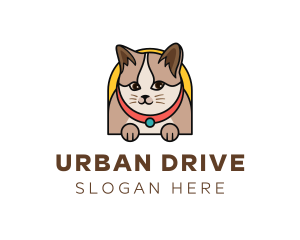 Cute Pet Cat logo design