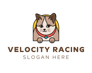 Cute Pet Cat logo design