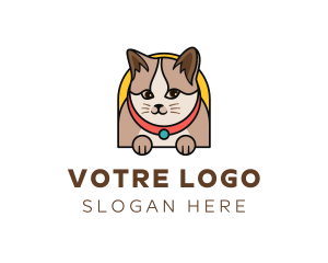 Fur - Cute Pet Cat logo design
