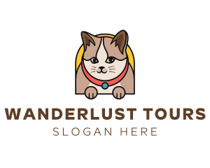 Cute Pet Cat logo design