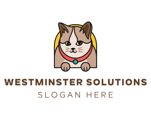 Cute Pet Cat logo design