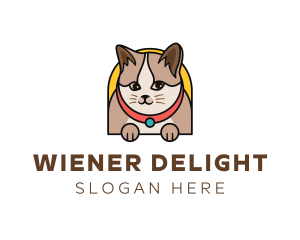 Cute Pet Cat logo design