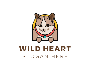 Cute Pet Cat logo design