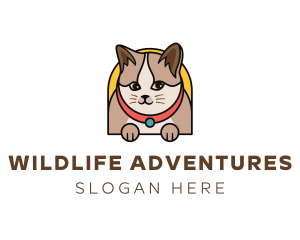 Cute Pet Cat logo design