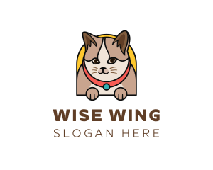 Cute Pet Cat logo design