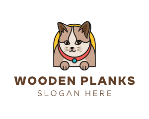 Cute Pet Cat logo design