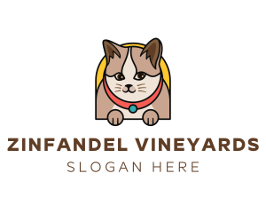 Cute Pet Cat logo design