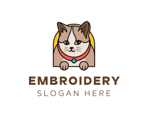 Cute Pet Cat logo design